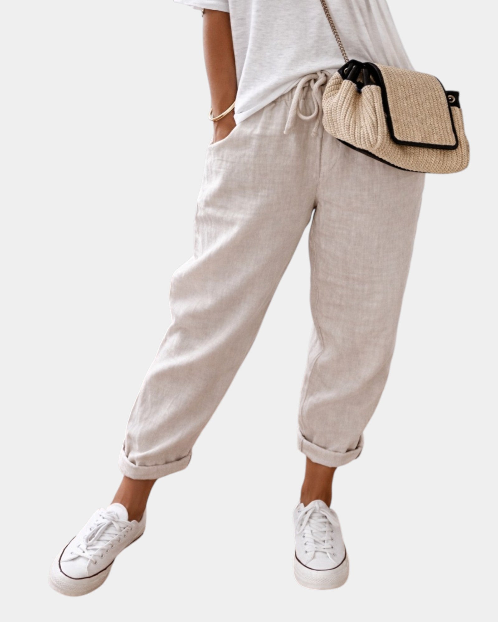 Sofie – Pantalon Respirant, Décontracté et Élégant (Kaki)