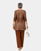 Clara | Ensemble Trois Pièces Marron Chaud