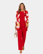 Ivy | Ensemble floral rouge en trois pièces