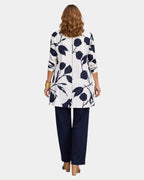 Annette | Ensemble de trois pièces à fleurs navy
