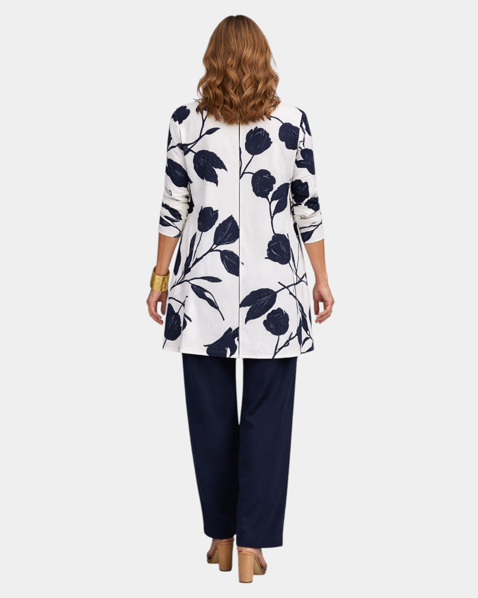 Annette | Ensemble de trois pièces à fleurs navy