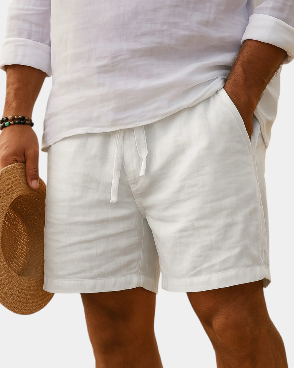 Lucas | Short en coton et lin