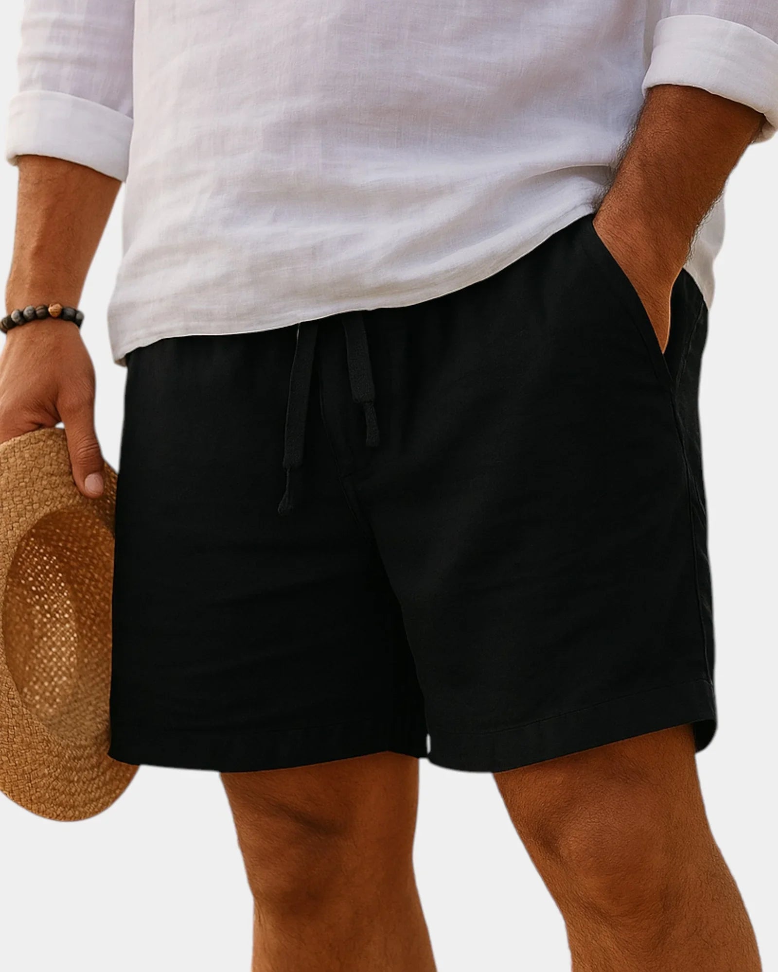 Lucas | Short en coton et lin
