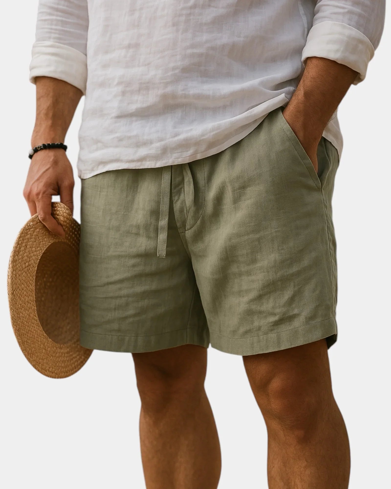 Lucas | Short en coton et lin