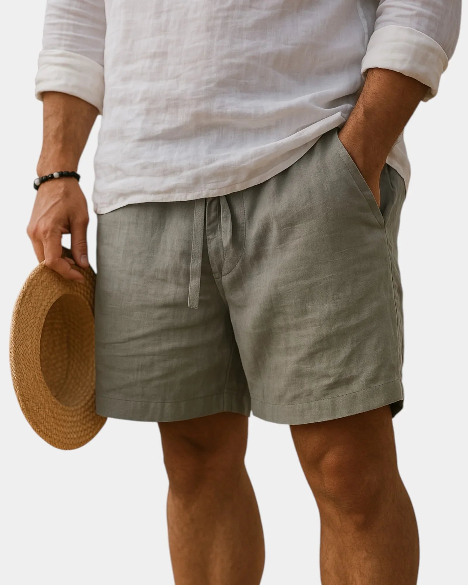Lucas | Short en coton et lin