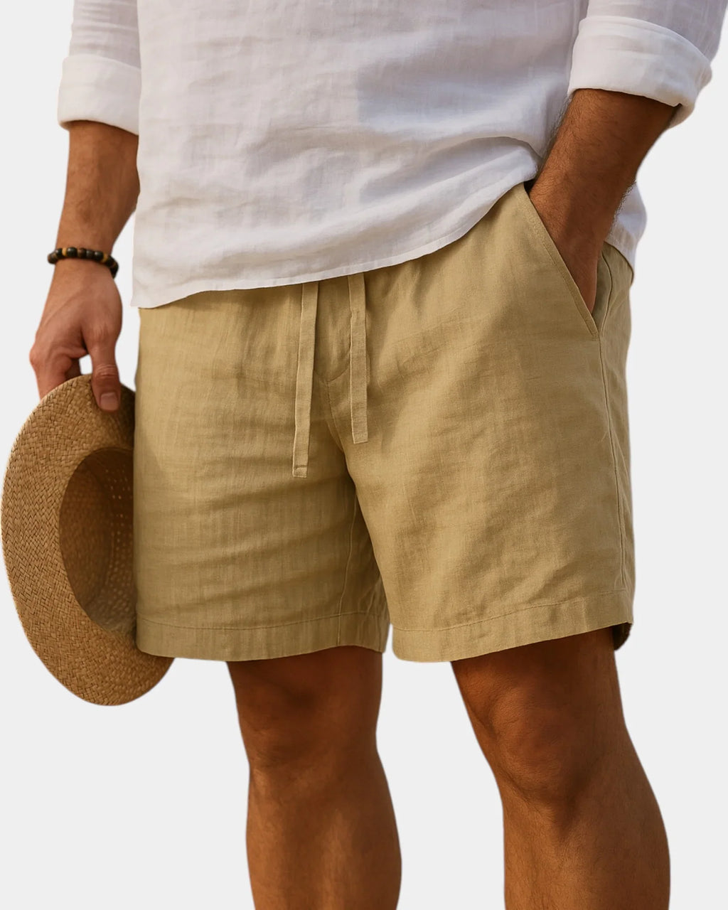 Lucas | Short en coton et lin