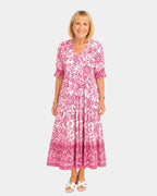 Cosima | Robe Florale V-coupée élégante