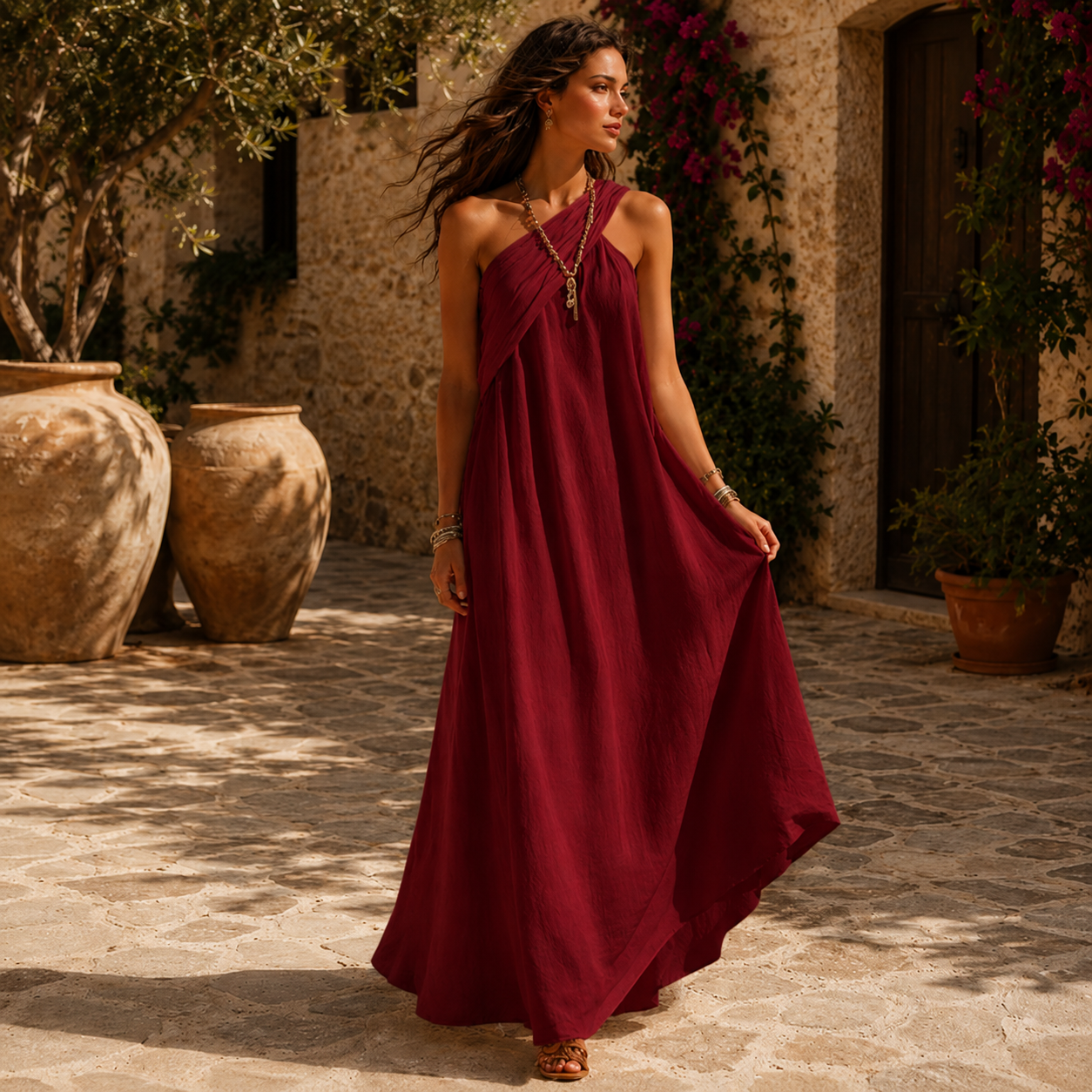 VERA – Robe Maxi Croisée
