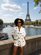Josseline | Ensemble d'été blouse et short à pois
