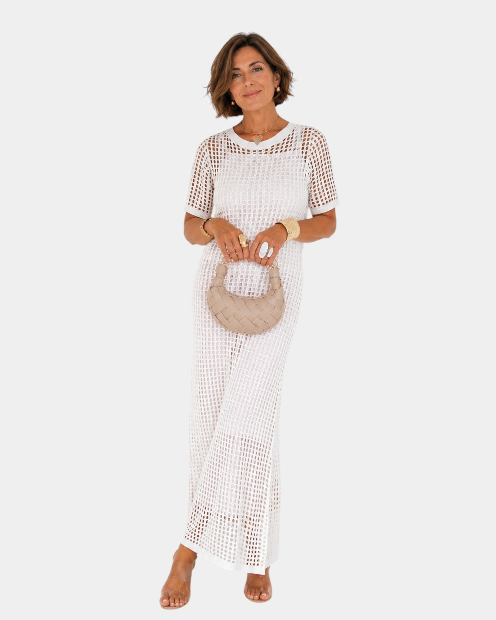 Myria | Robe avec superposition en dentelle