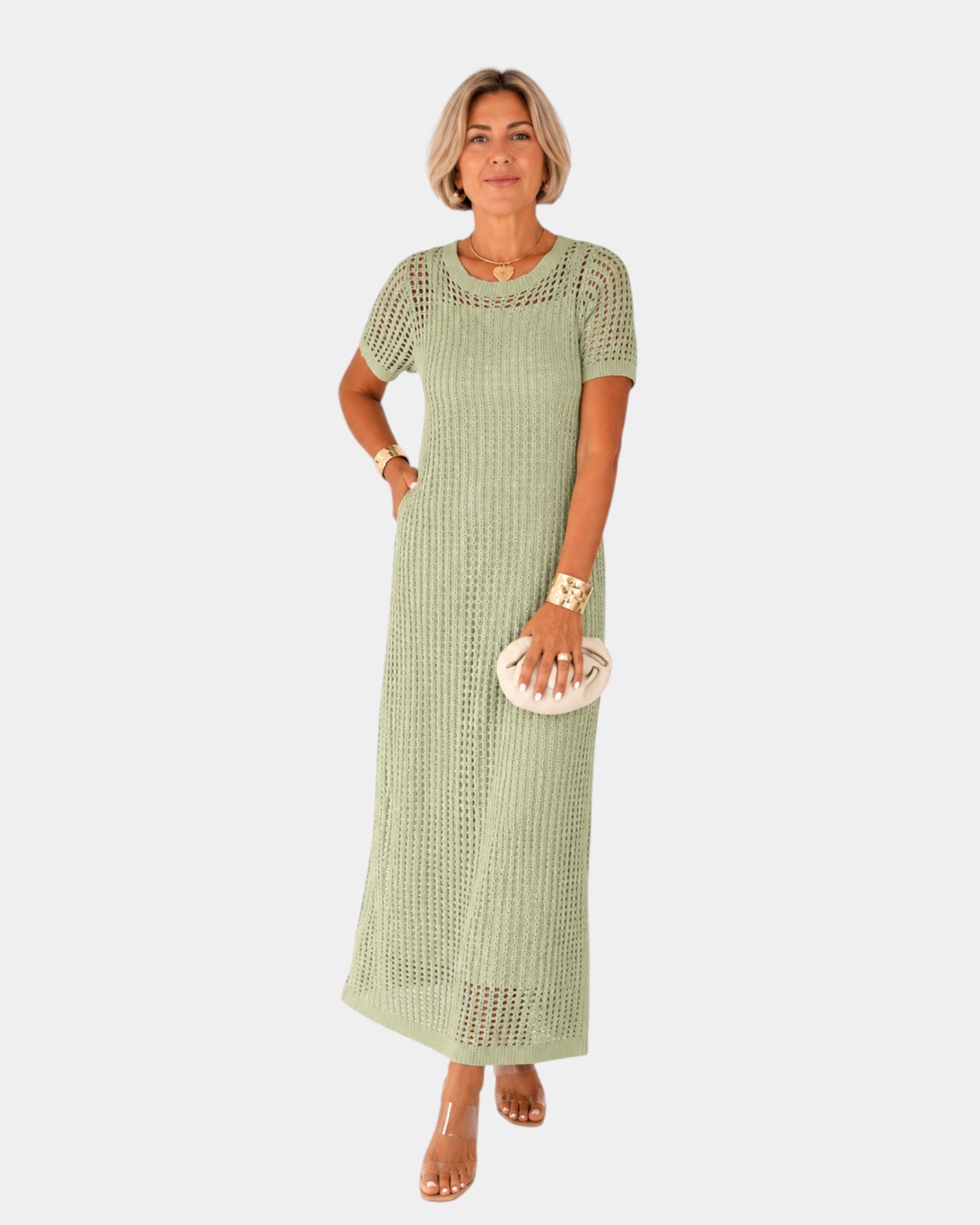 Myria | Robe avec superposition en dentelle