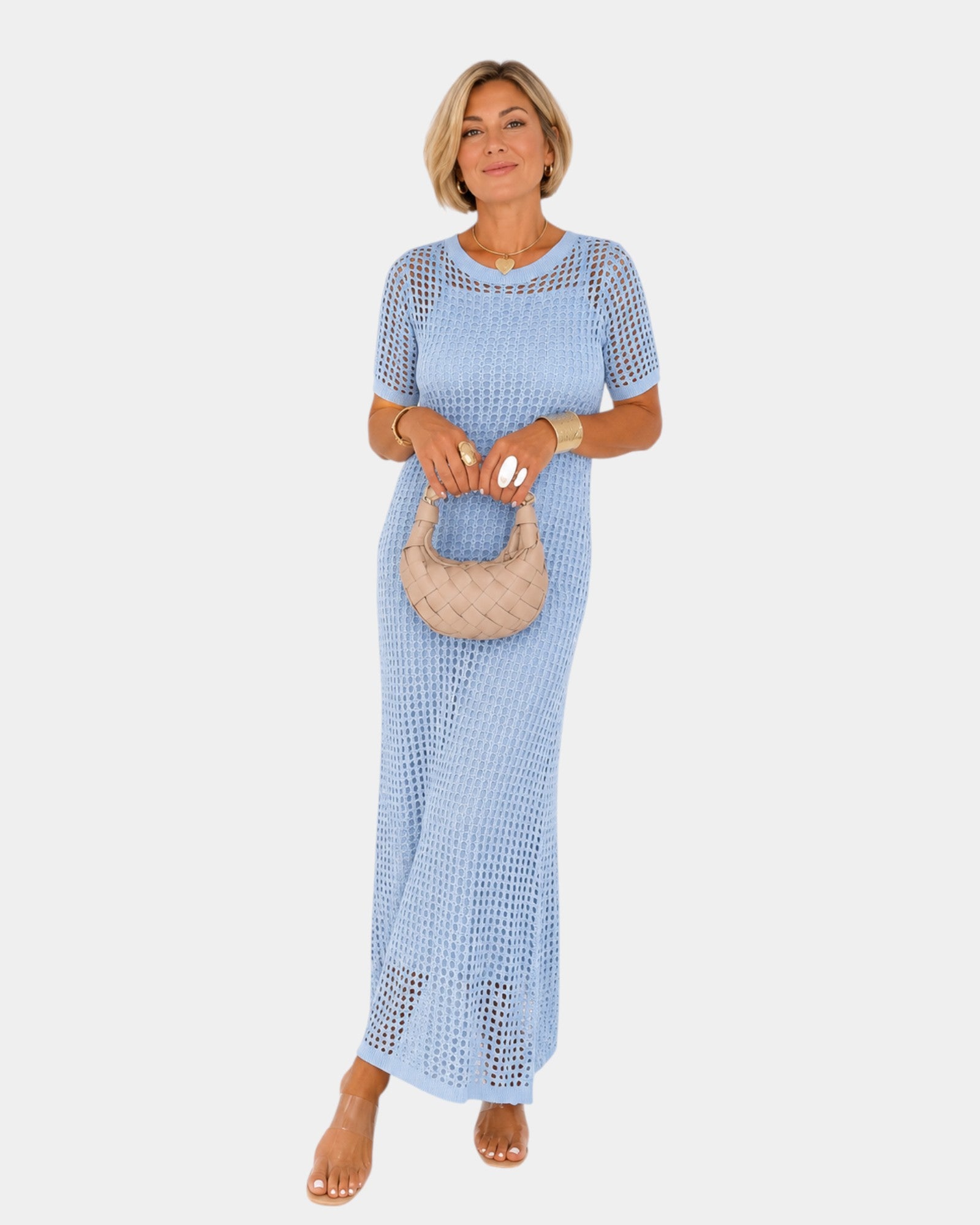 Myria | Robe avec superposition en dentelle
