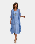 Mahélia | Robe élégante en chiffon deux pièces