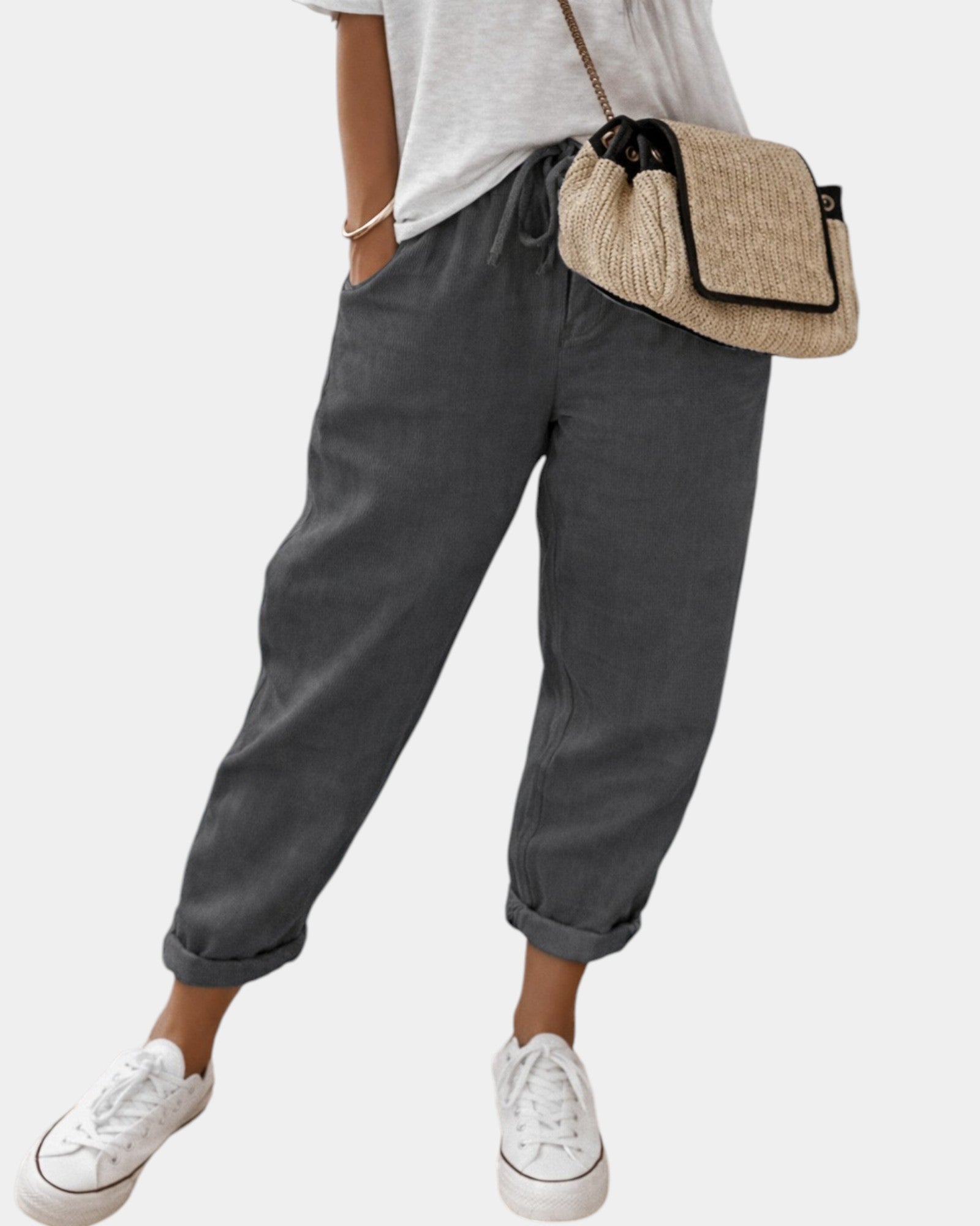 Sofie – Pantalon Respirant, Décontracté et Élégant (Gris)