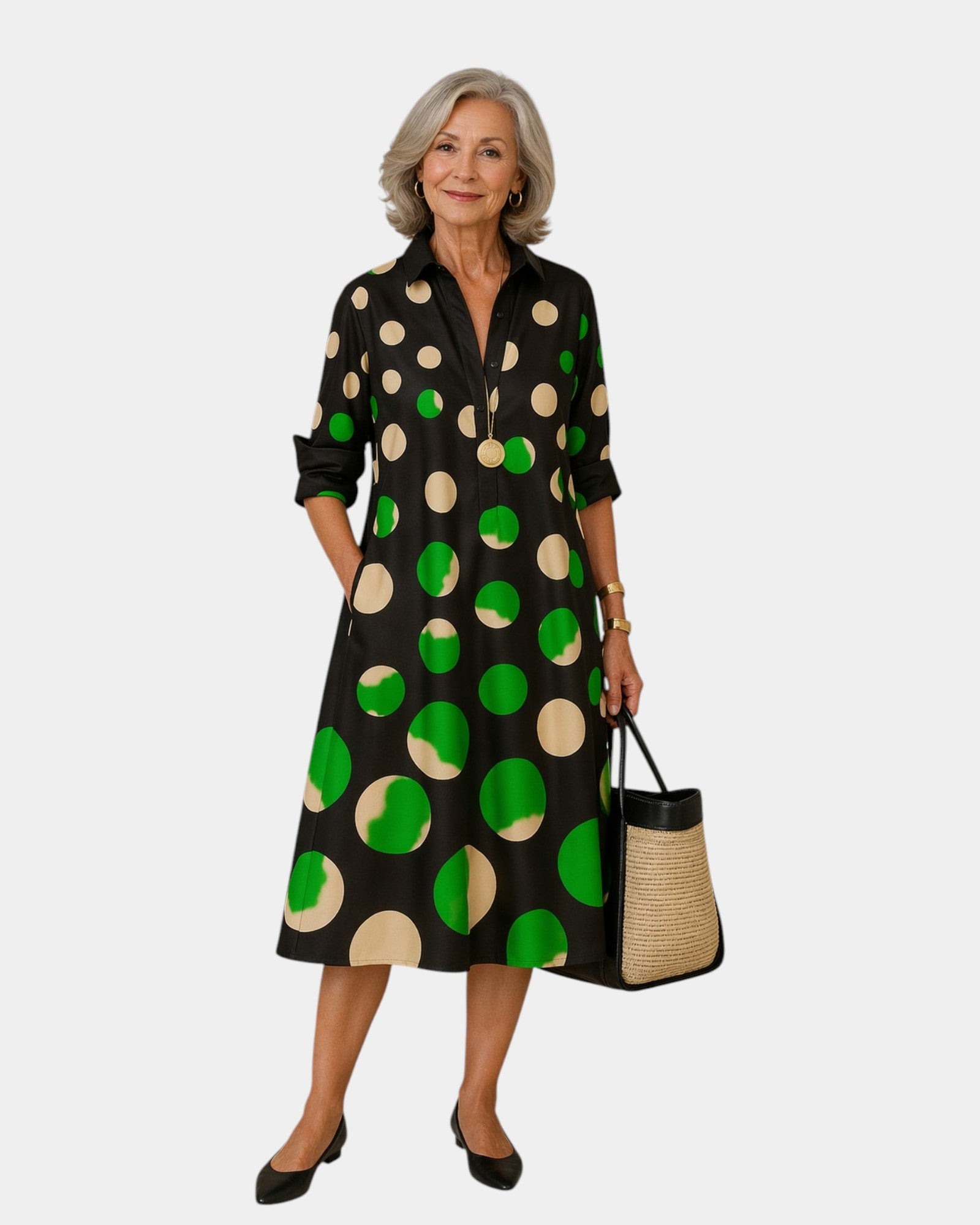 Saphir | Robe midi élégante