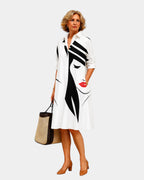 Eliane | Robe midi élégante