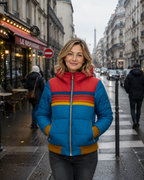 Liorisse | Veste puffer rétro à rayures
