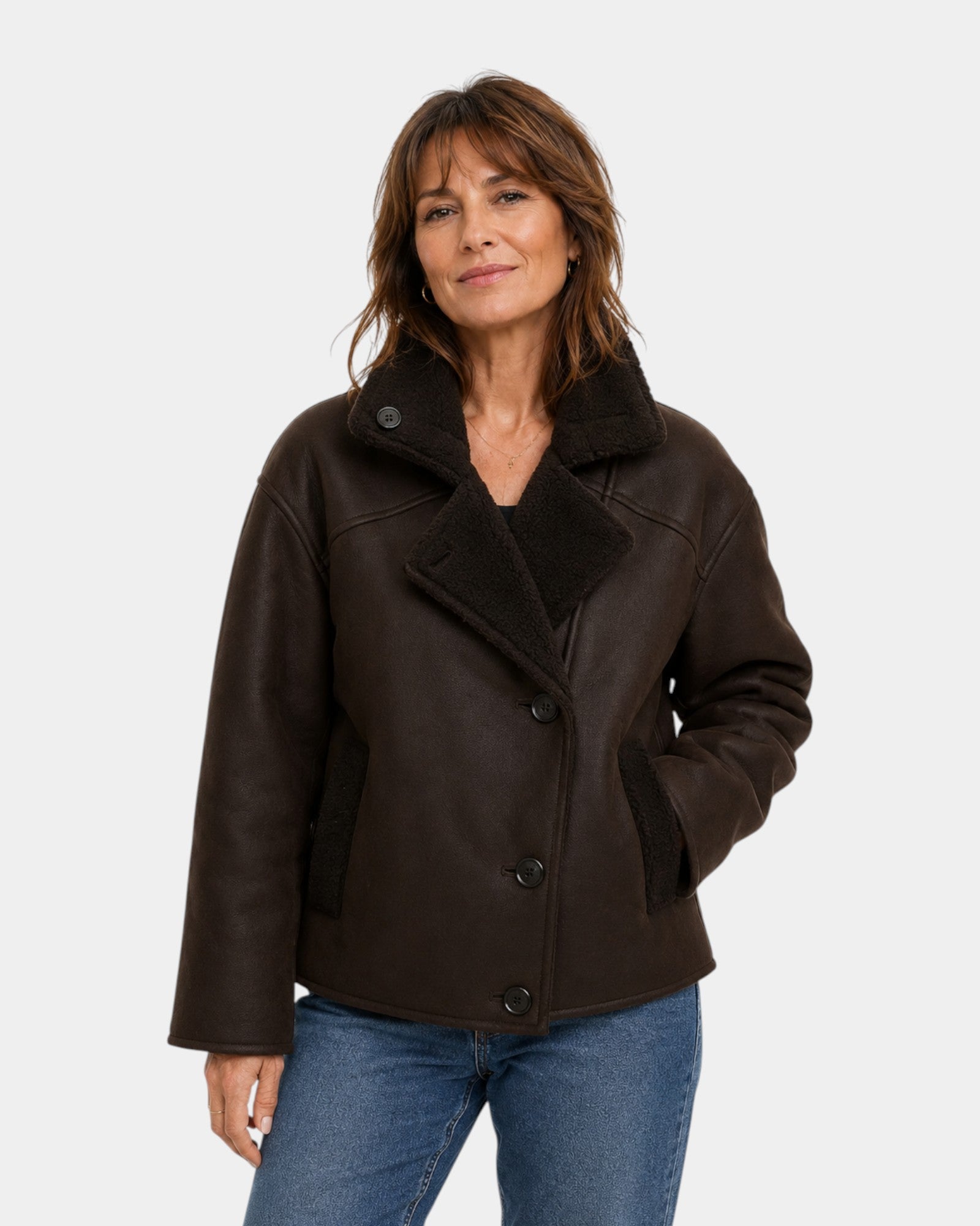 Délianne | Veste en cuir vintage