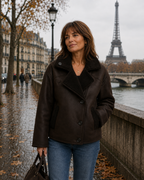 Délianne | Veste en cuir vintage
