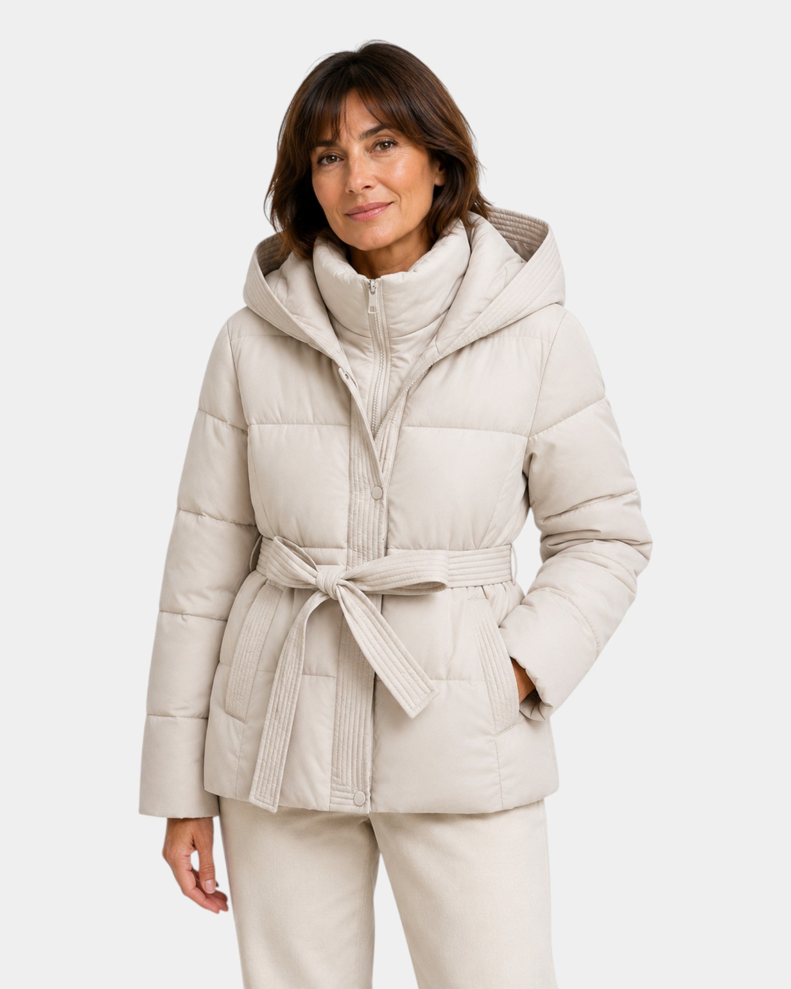 Amélyne | Veste d'hiver matelassée à capuche