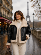 Brisélia | Veste bomber en similicuir