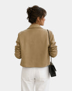 Ysalie | Veste en suède à boutons