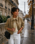 Ysalie | Veste en suède à boutons