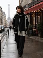 Livéanne | Veste cintrée avec écharpe assortie