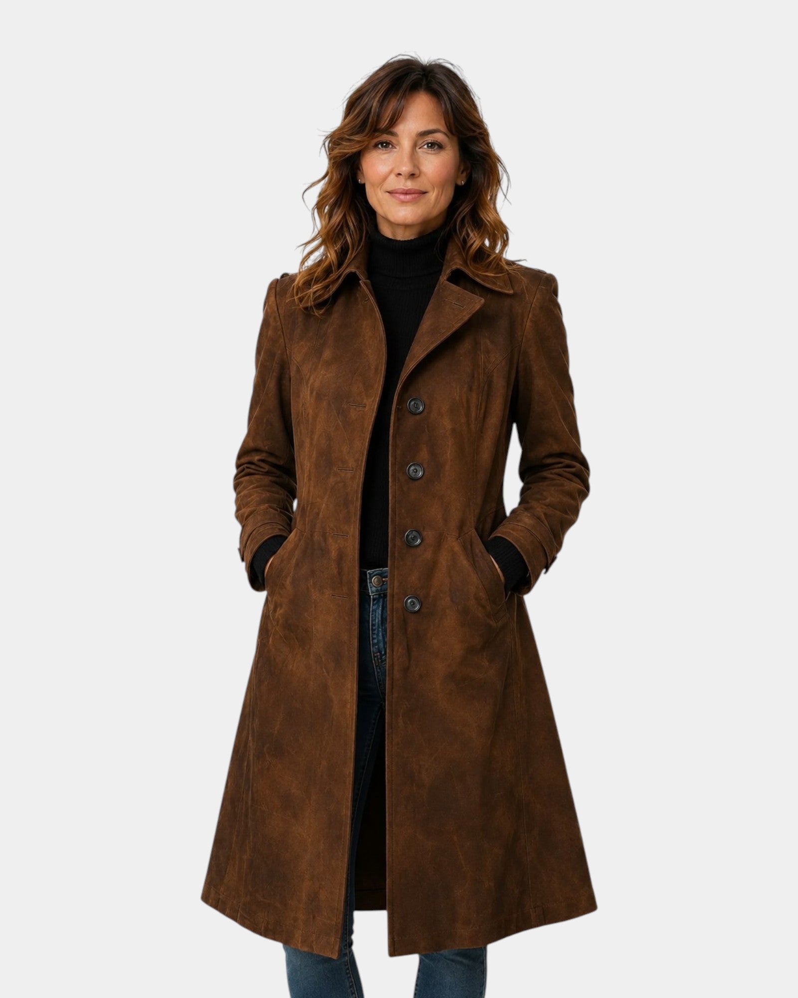 Sienna | Élégant trench en suède