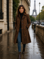 Sienna | Élégant trench en suède