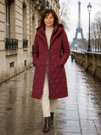 Briseida | Long manteau en duvet avec capuche