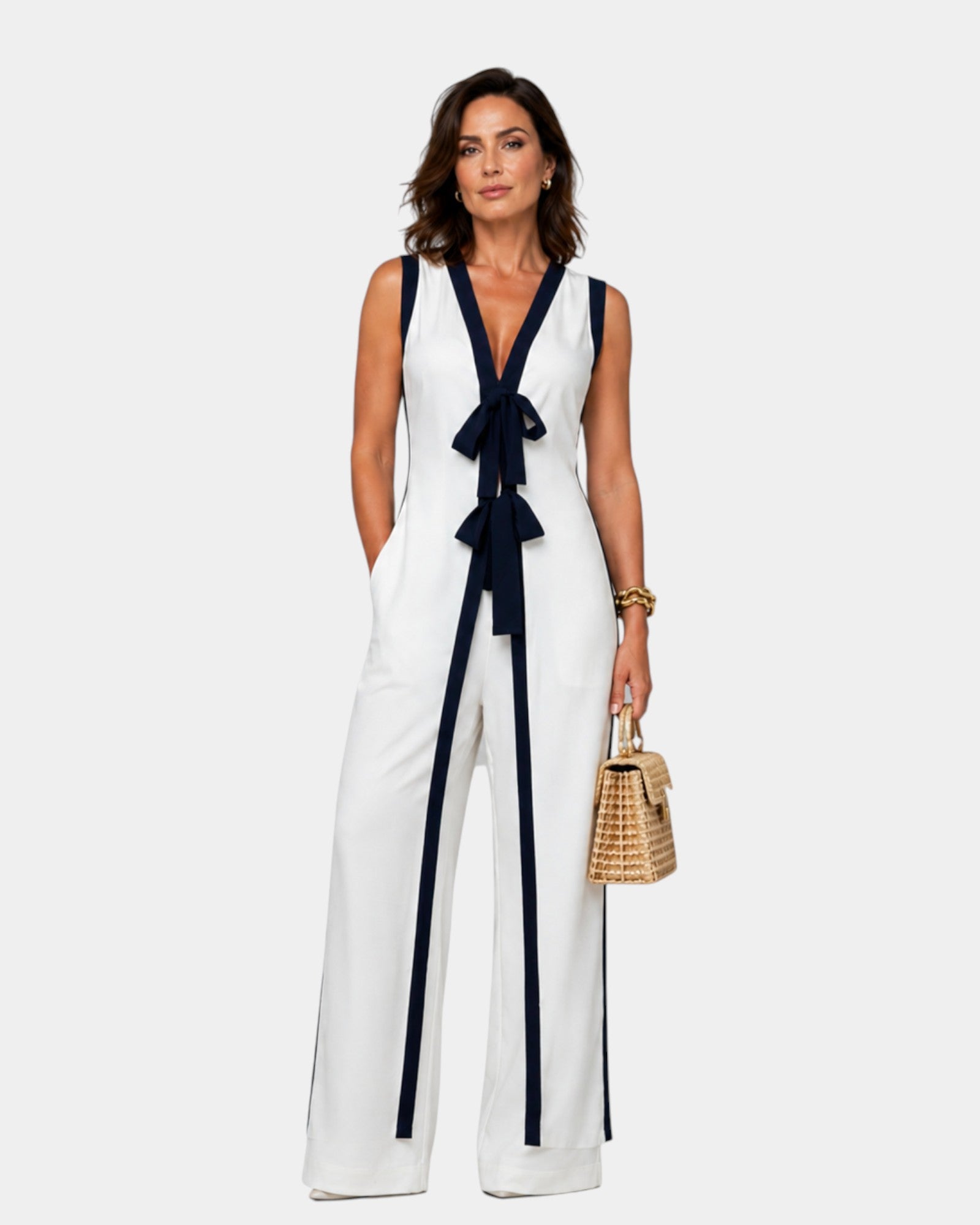 Audesinde | Ensemble blouse + pantalon, idéal pour l'été