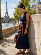 Osanne | Robe midi avec détail contrasté