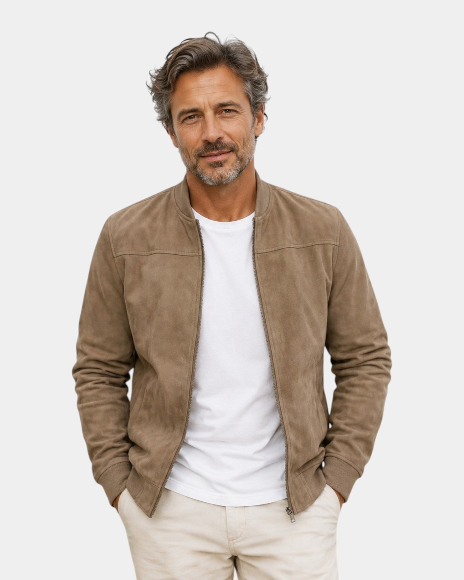 Adrian | Veste bomber en daim premium