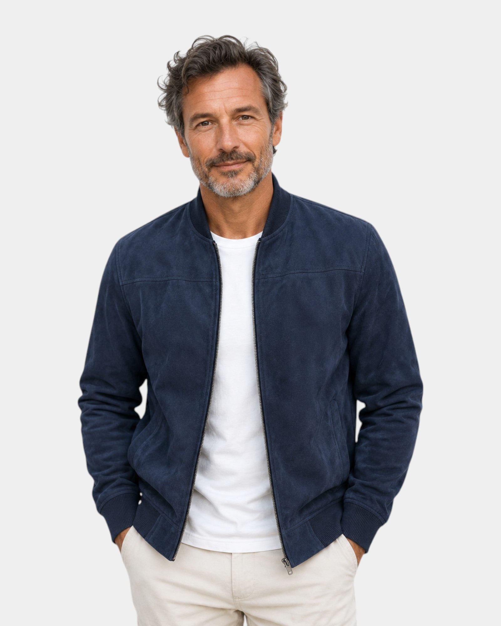 Adrian | Veste bomber en daim premium