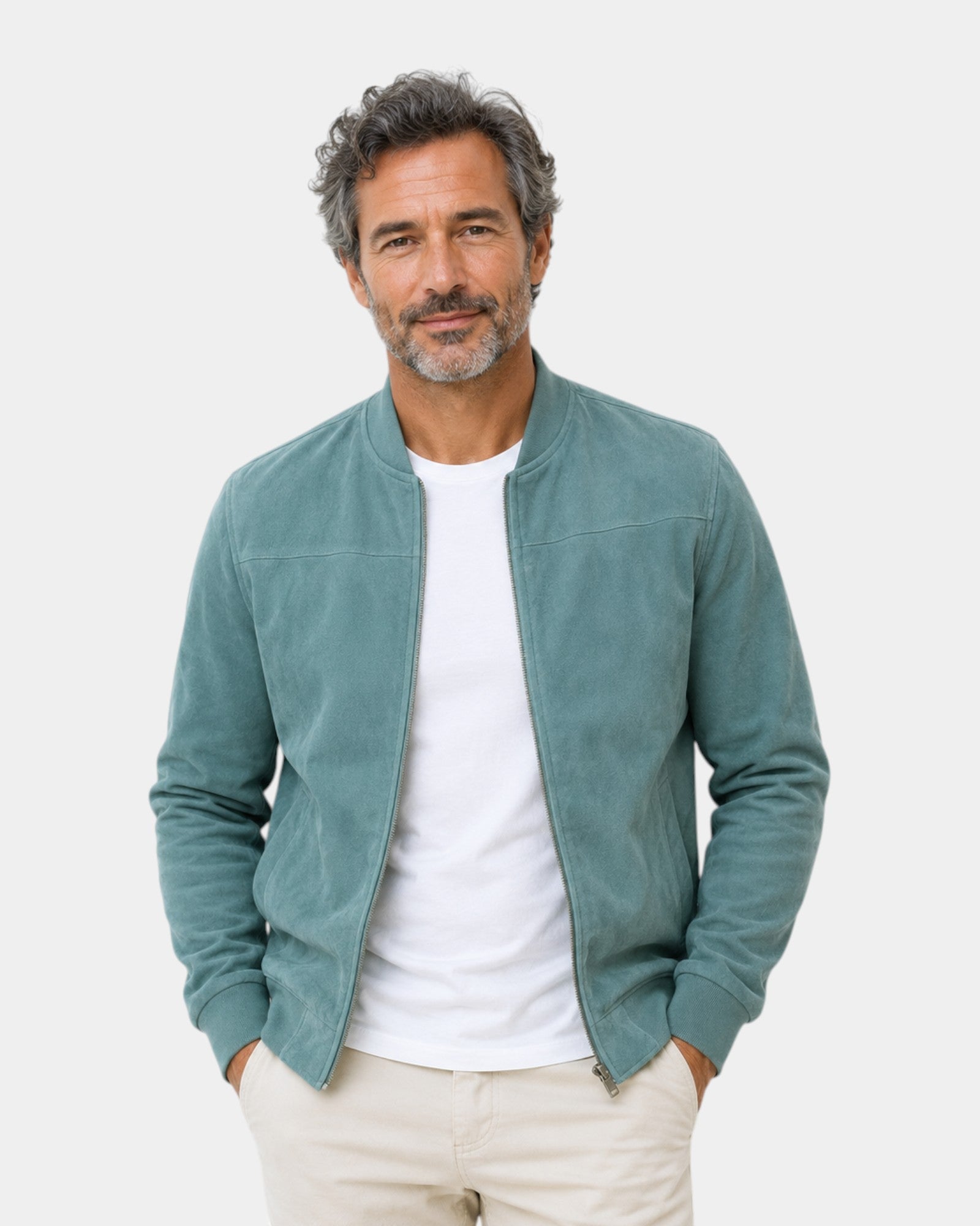 Adrian | Veste bomber en daim premium