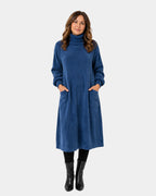 Sofia | Robe midi en tricot élégante avec col roulé