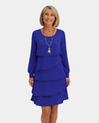 Bertille | Robe Longue à Volants Élégante et Confortable