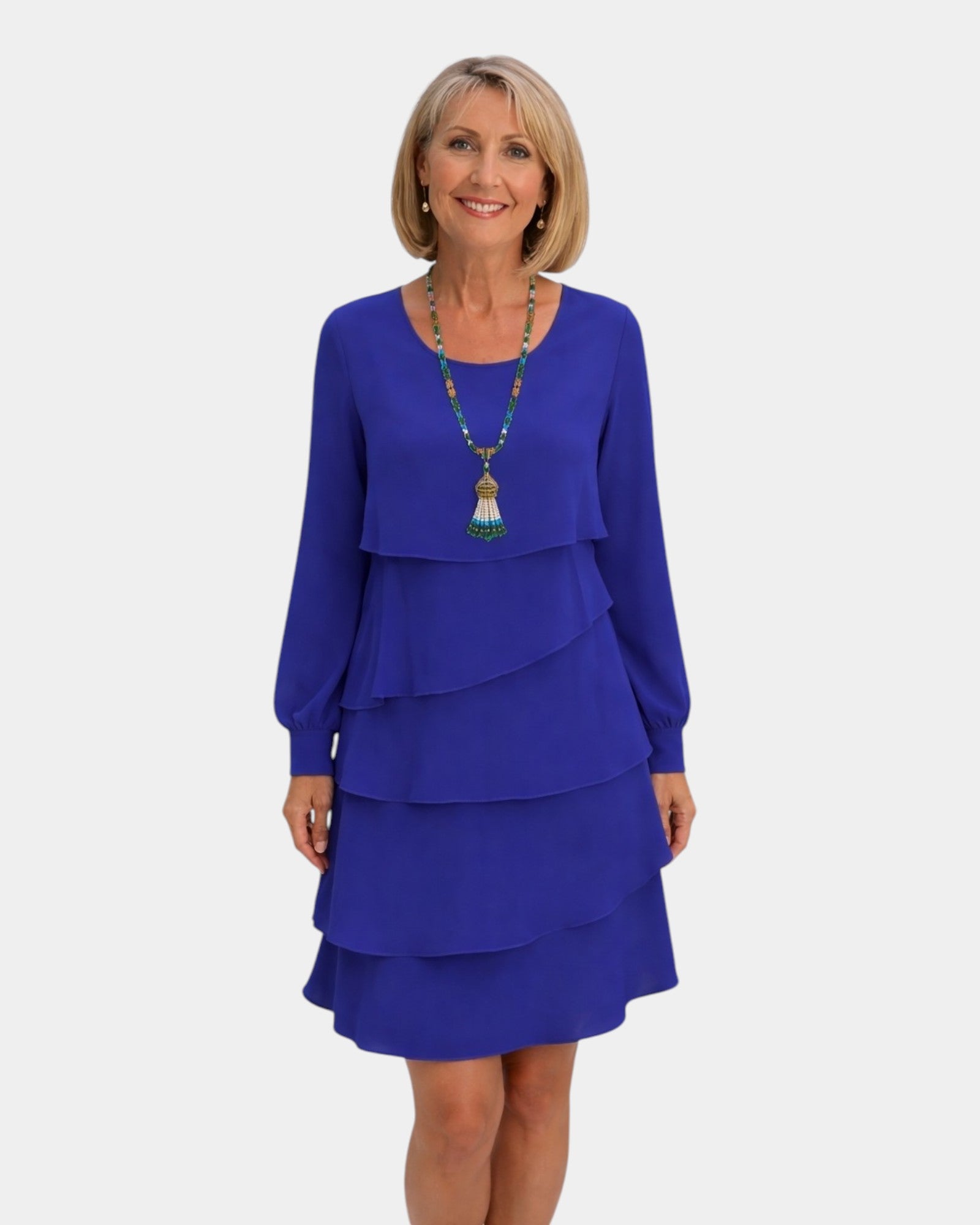 Bertille | Robe Longue à Volants Élégante et Confortable