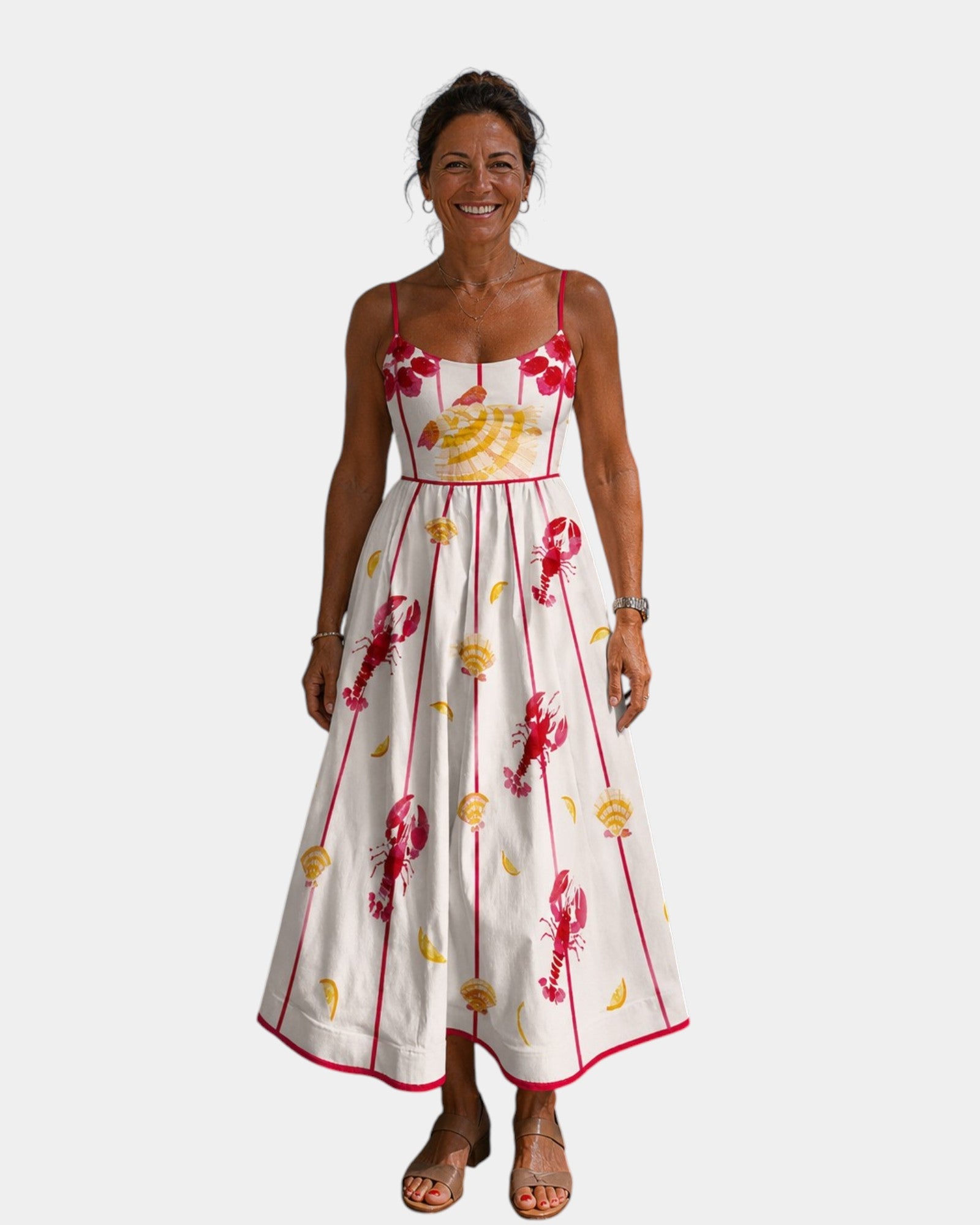 Aegline | Robe midi à motif