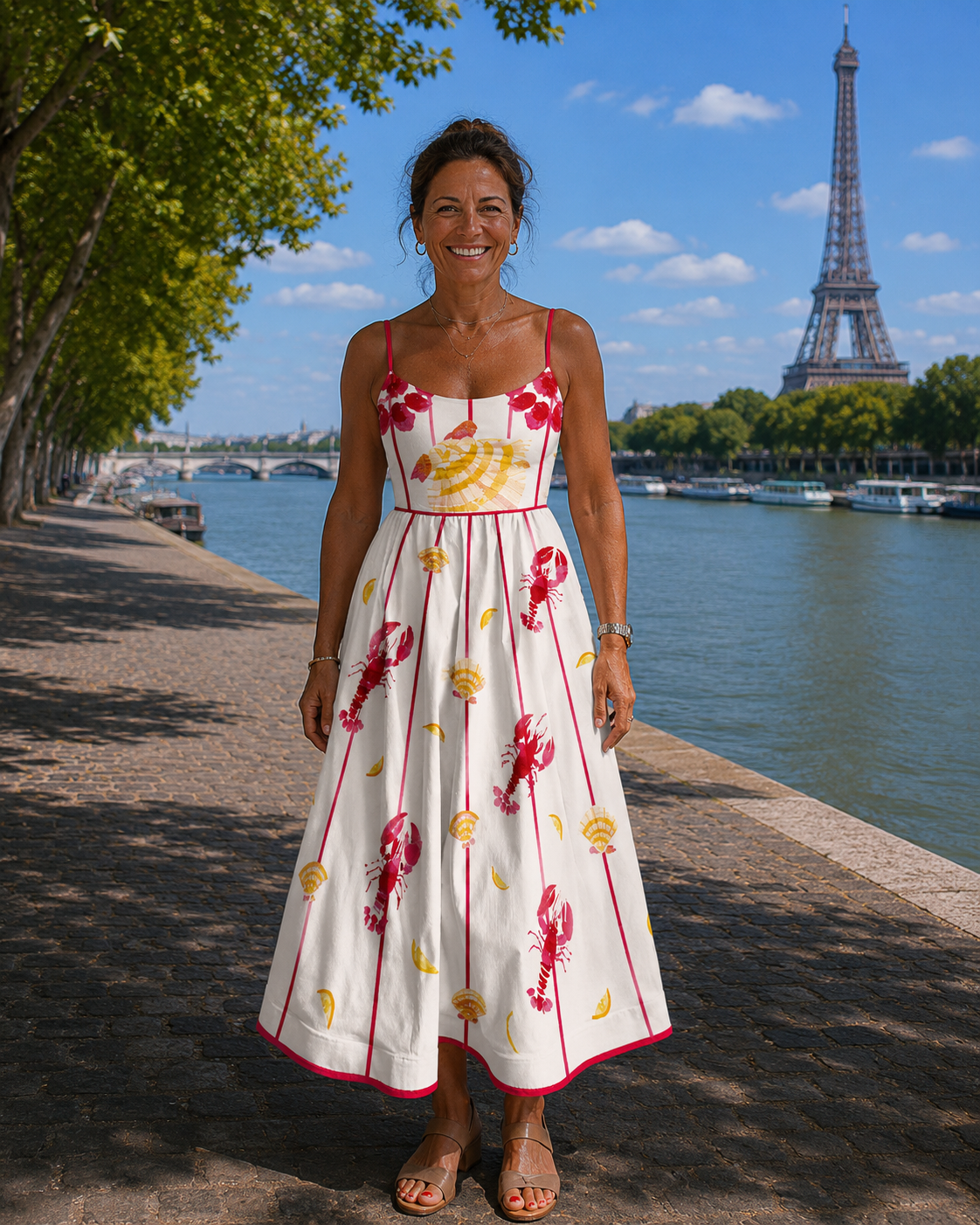 Aegline | Robe midi à motif