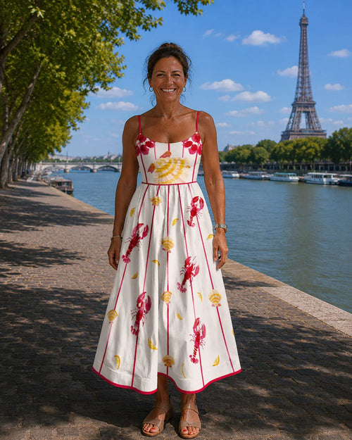 Aegline | Robe midi à motif
