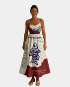 Aéliane | Robe midi à motif