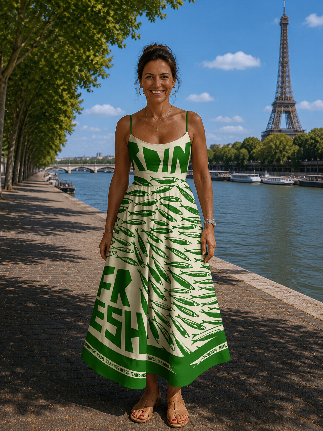 Afra | Robe midi à motif