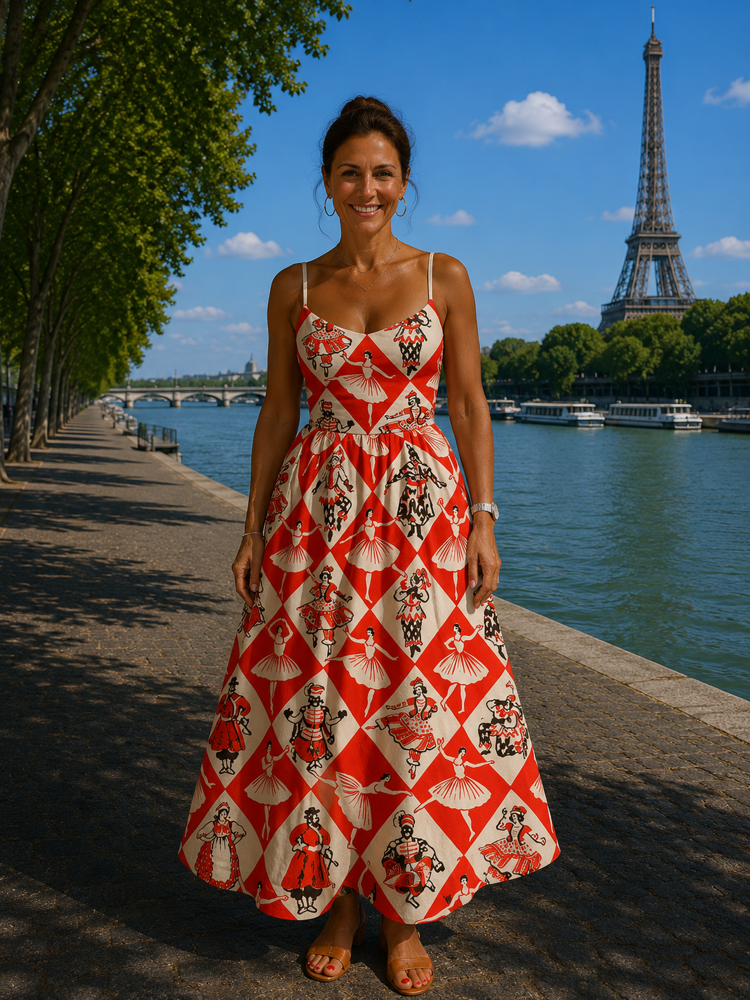 Assina | Robe midi à motif