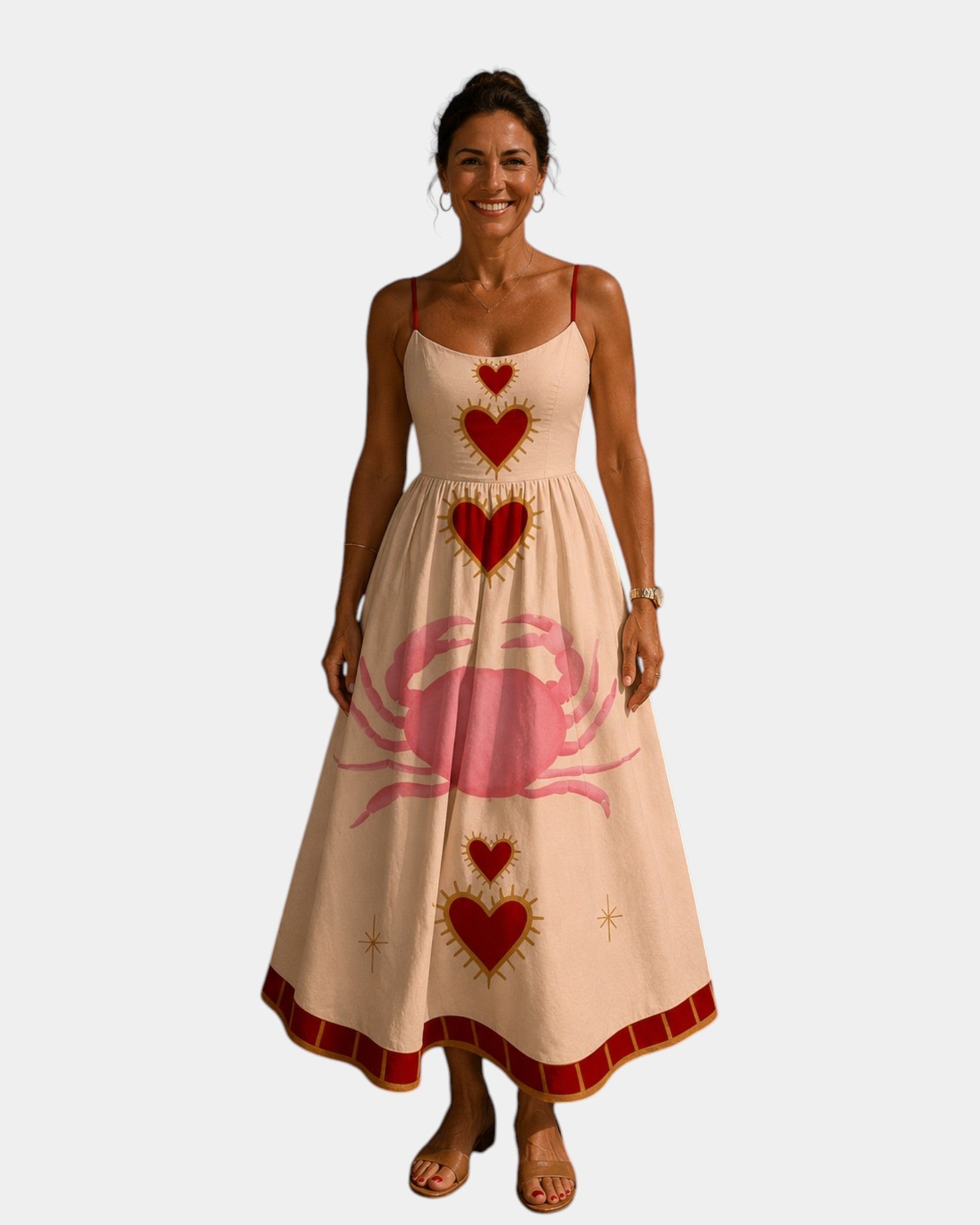 Briséis | Robe midi à motif