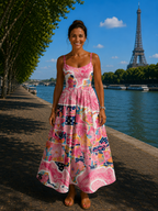 Chiara | Robe midi à motif