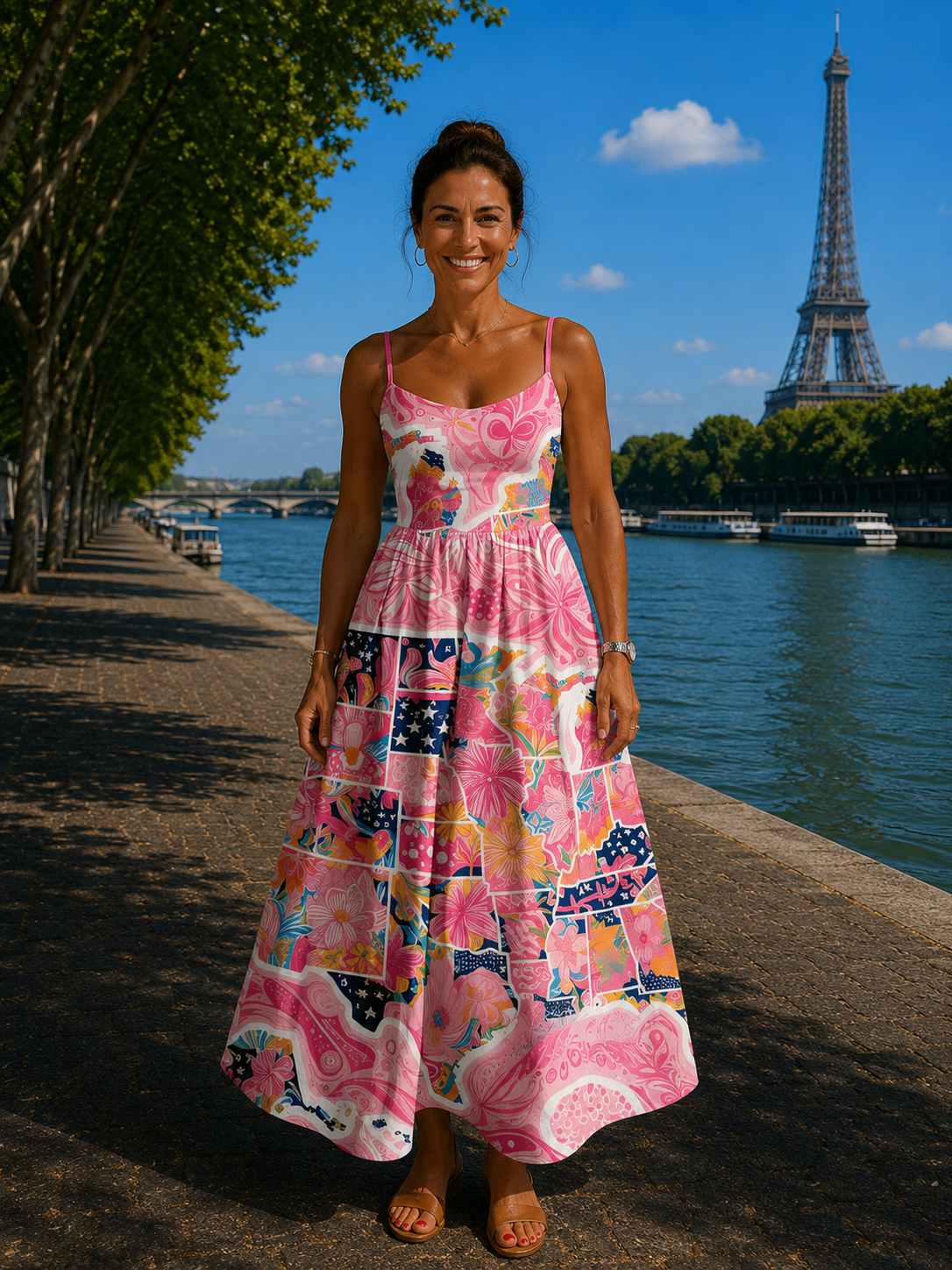 Chiara | Robe midi à motif