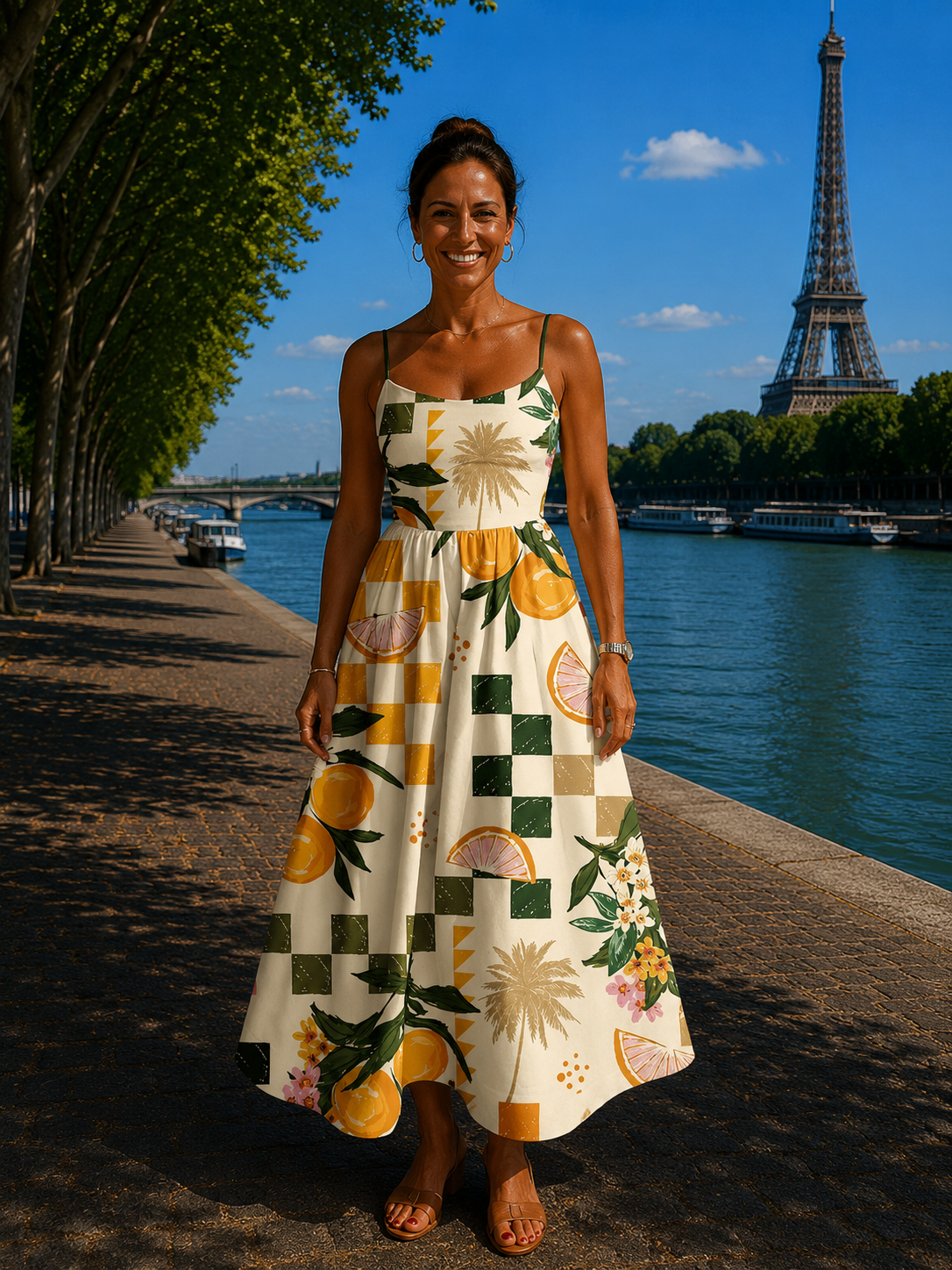 Cilie | Robe midi à motif