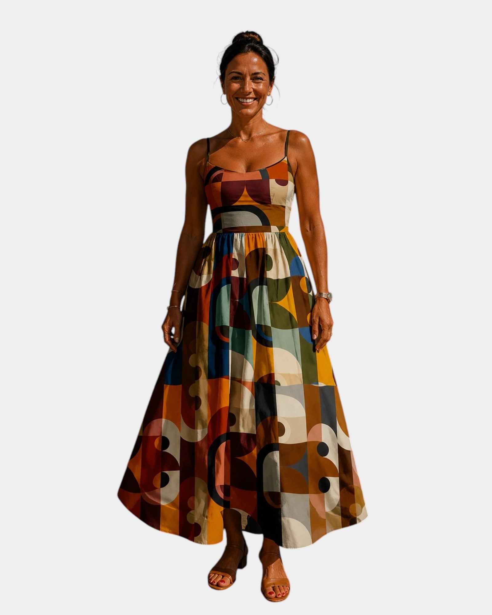 Cloélia | Robe midi à motif